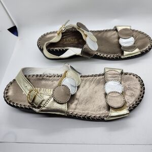 LA PLUME LEATHER SANDALS SZ 39/8